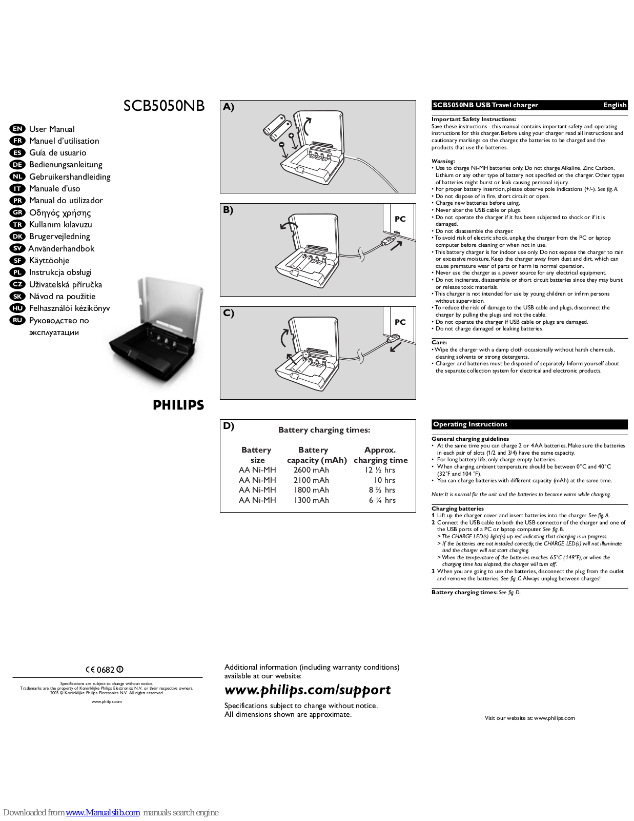 Philips SCB5050NB/12, MultiLife SCB5050NB User Manual