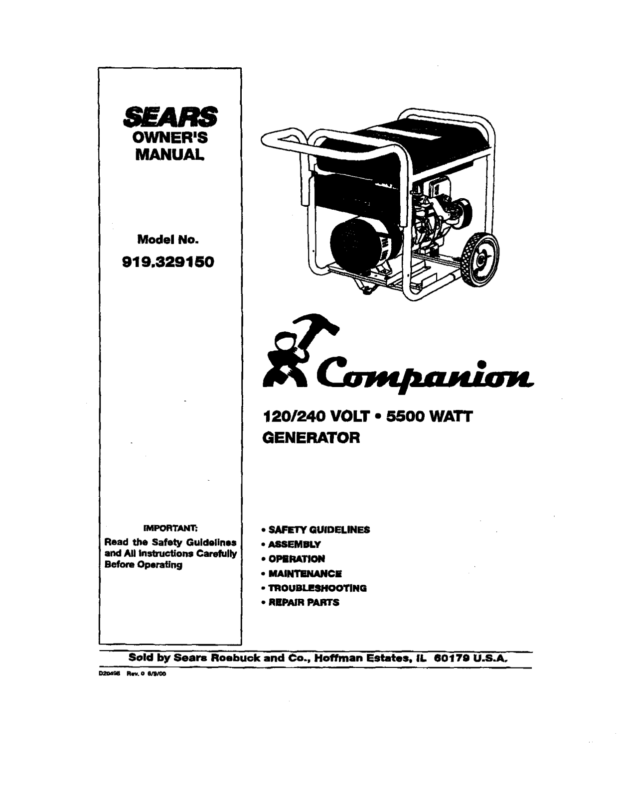 Sears 919, 329, 150 User Manual - ManualMachine.com