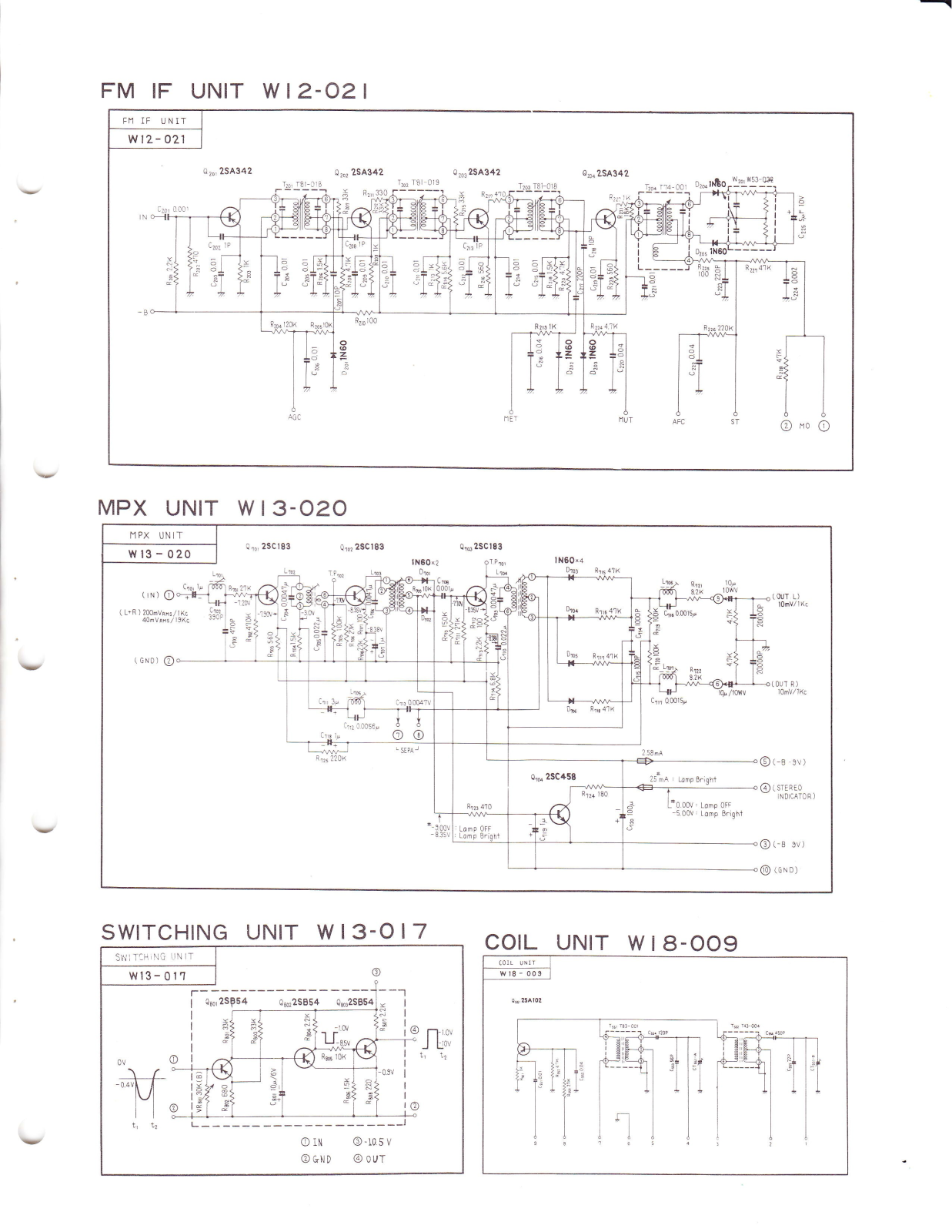 Pioneer W-12021 Schematic