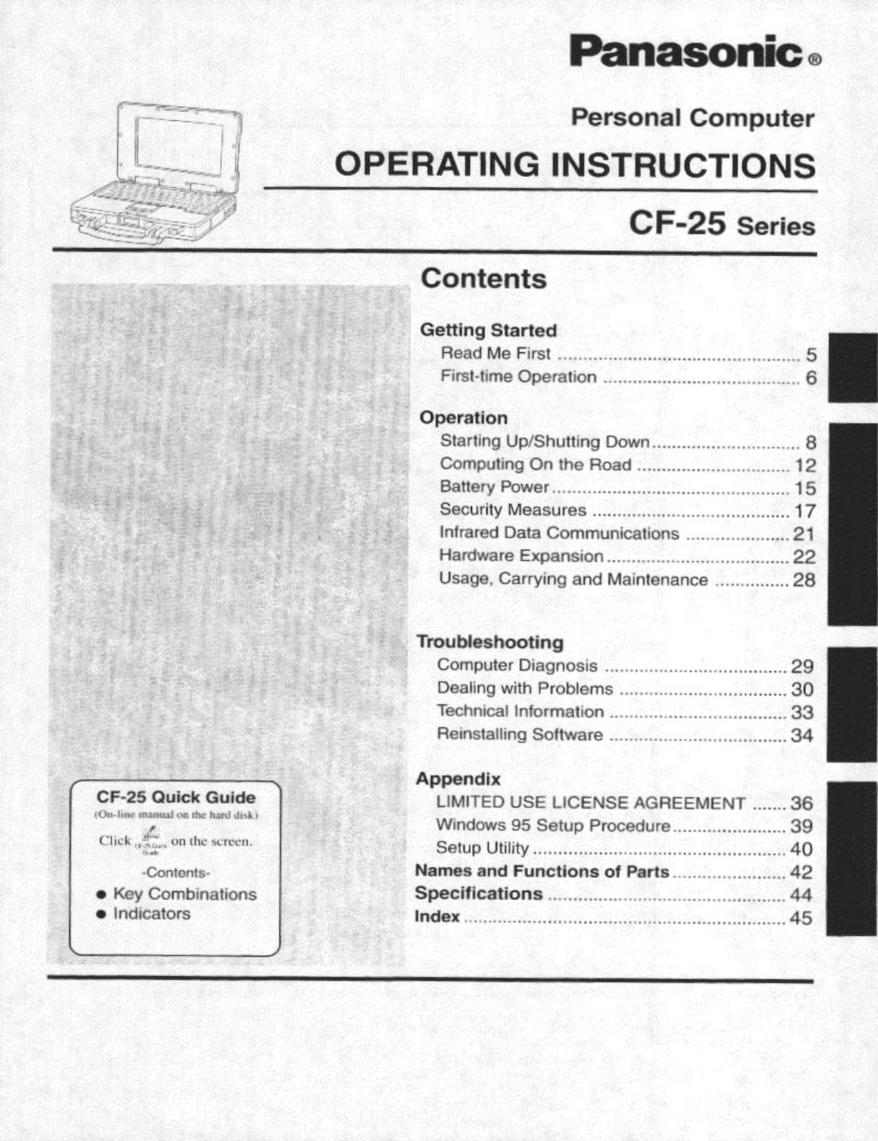 Panasonic CF-25LGF8EAM, CF-25LJF8EAM User Manual