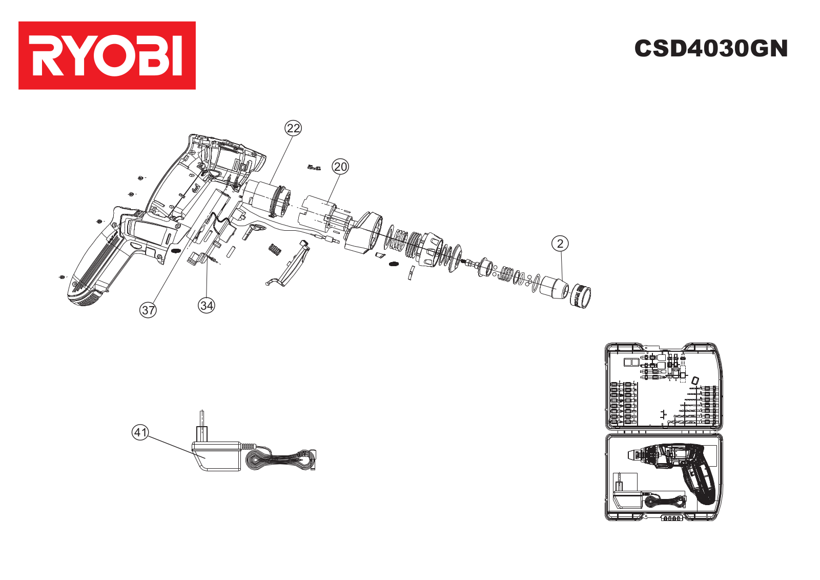 Ryobi CSD4030GN User Manual