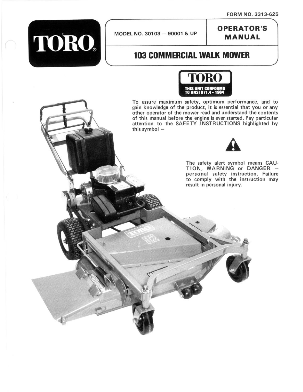 Toro 30103 Operator's Manual