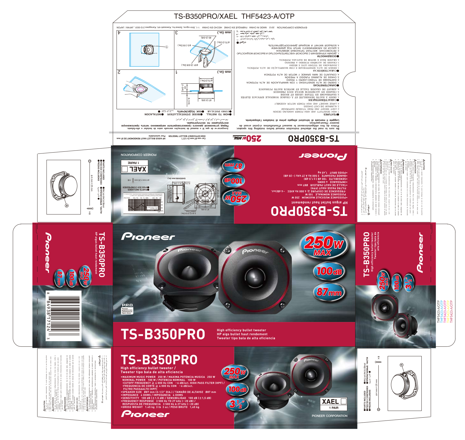 Pioneer TS-B350PRO User Manual