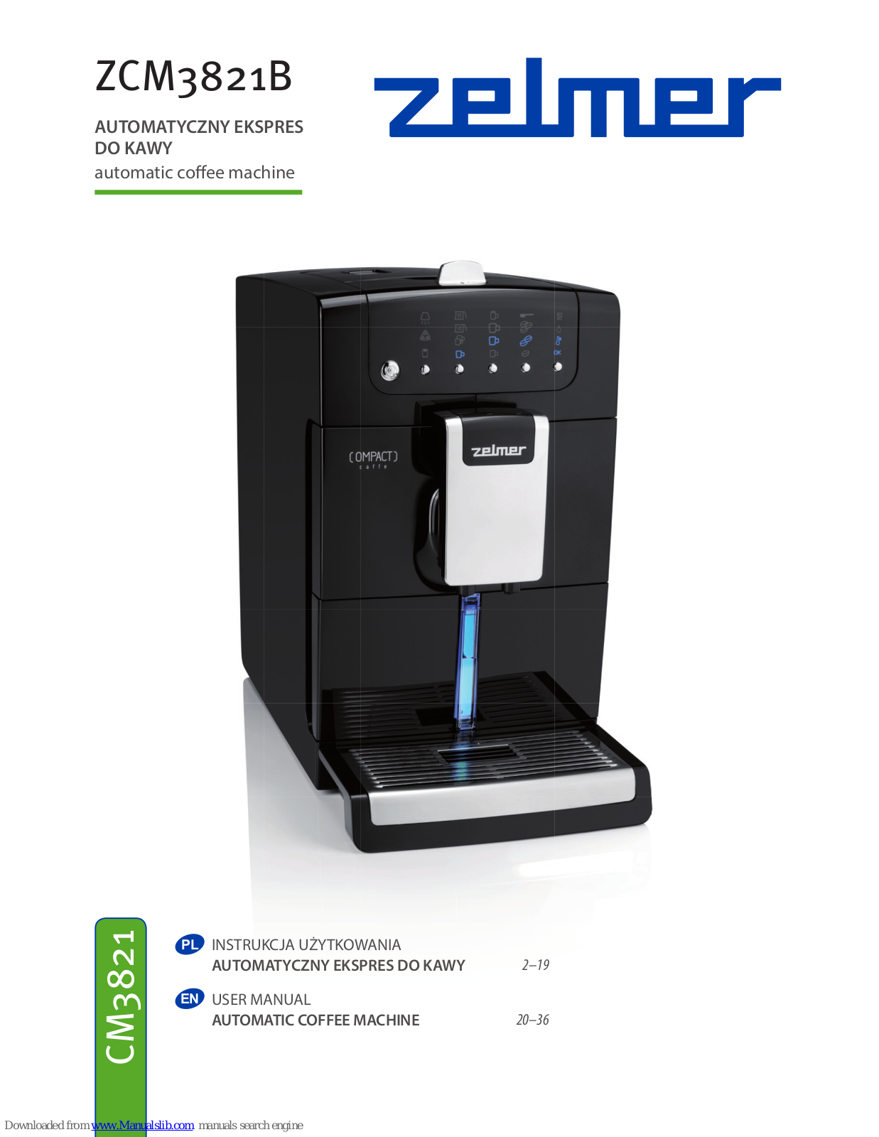 Zelmer ZCM3821B User Manual