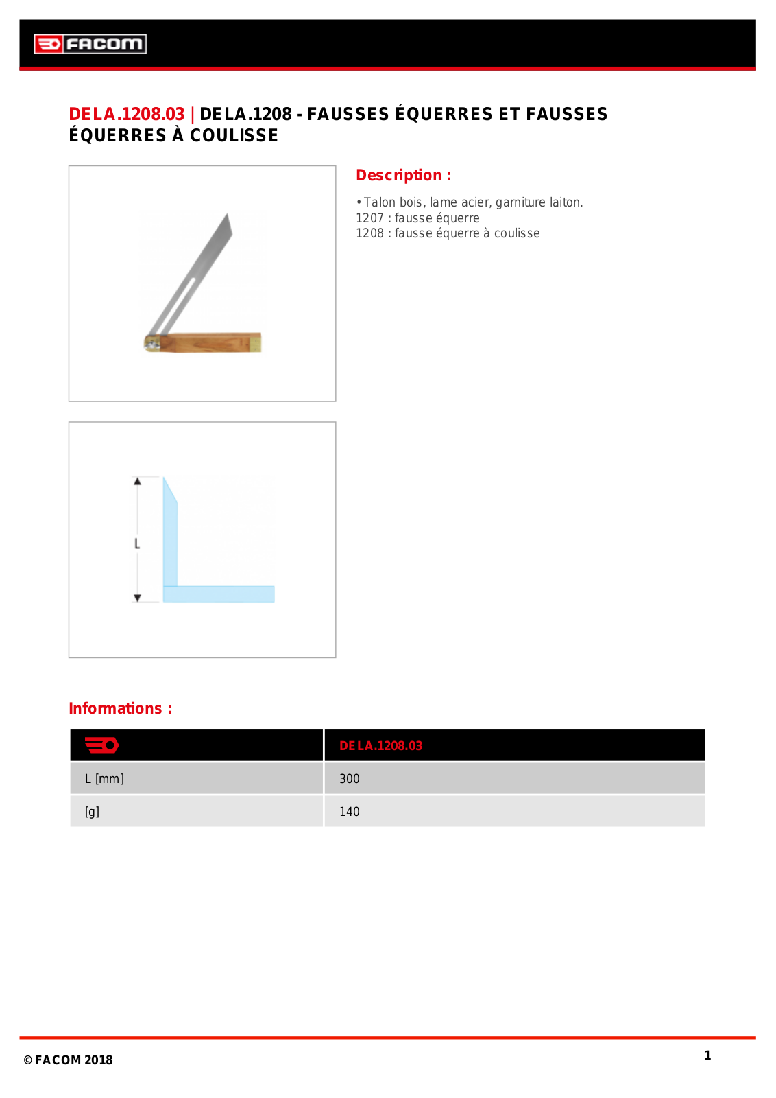 Facom DELA.1208.03 Specification - ManualMachine.com