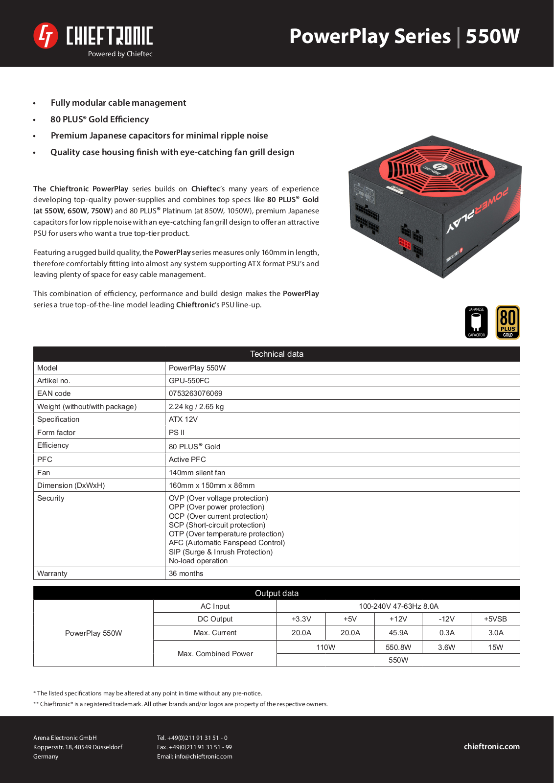 Chieftec GPU-550FC User Manual