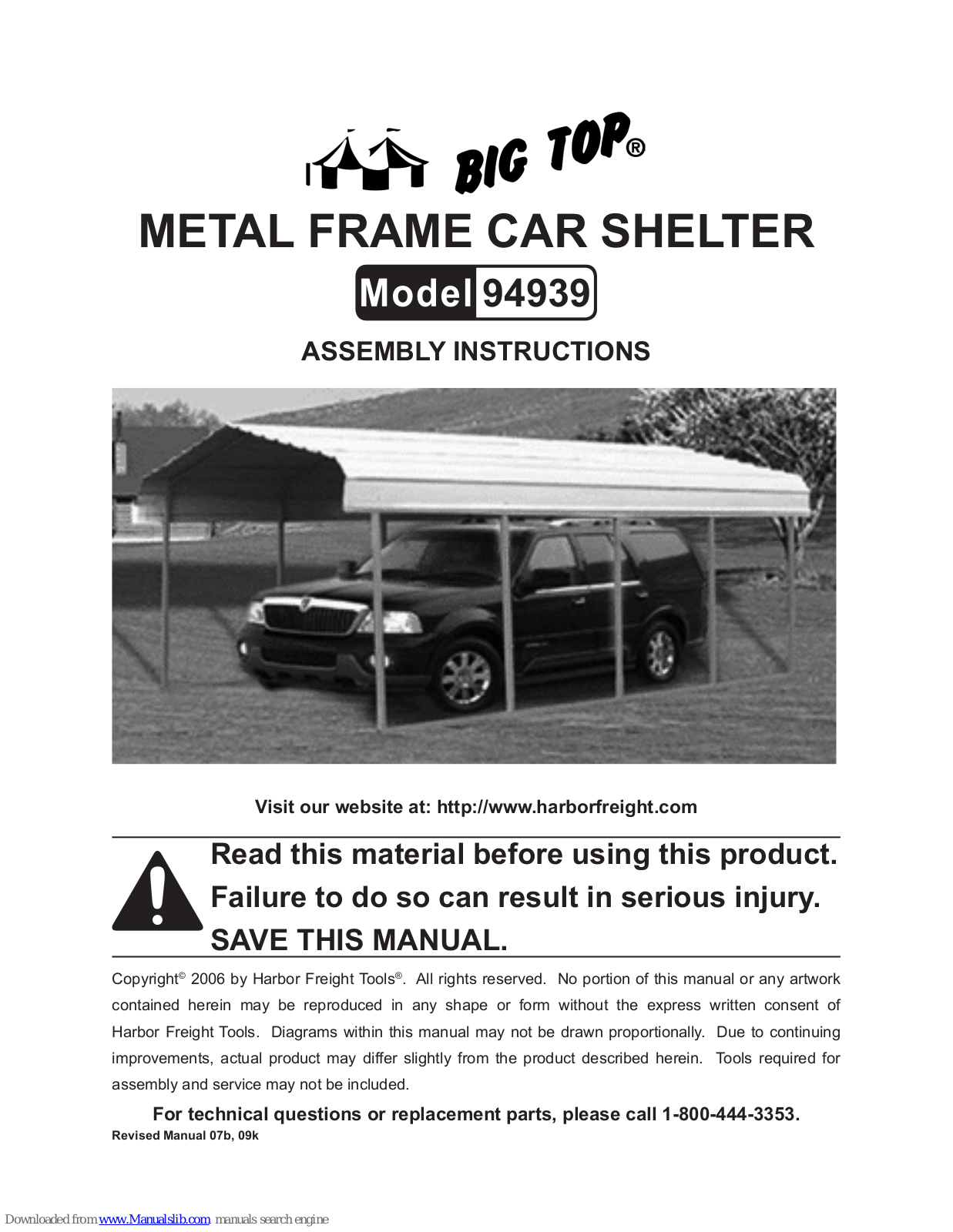 BIG TOP 94939 Assembly Instructions Manual - ManualMachine.com