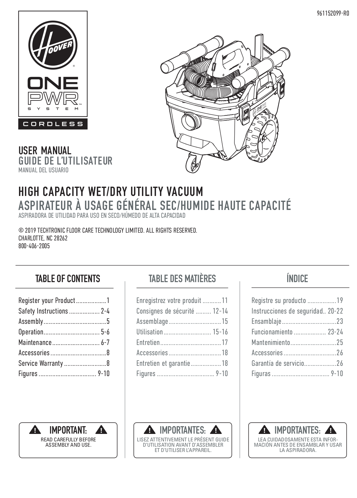 Hoover Series, HAND VACUUM User Manual