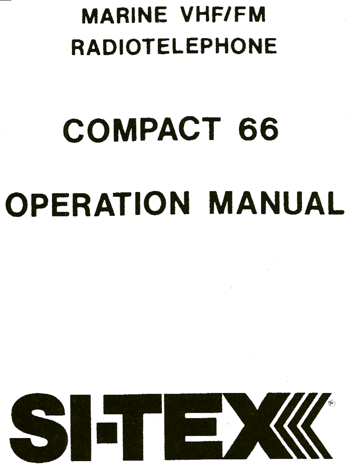 Si-tex Compact 66 User's Manual