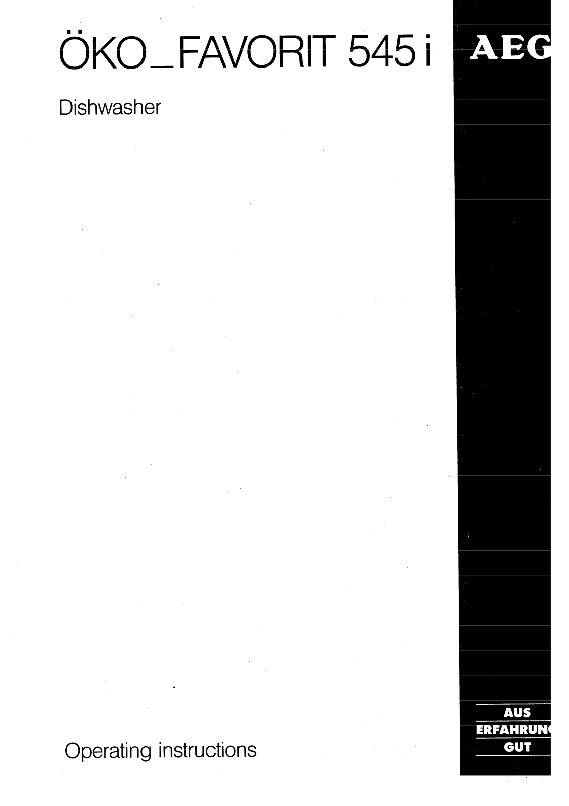 AEG-Electrolux FAV545I-BGB, FAV545I-MGB, FAV545I-WGB, FAV545I-DGB User Manual