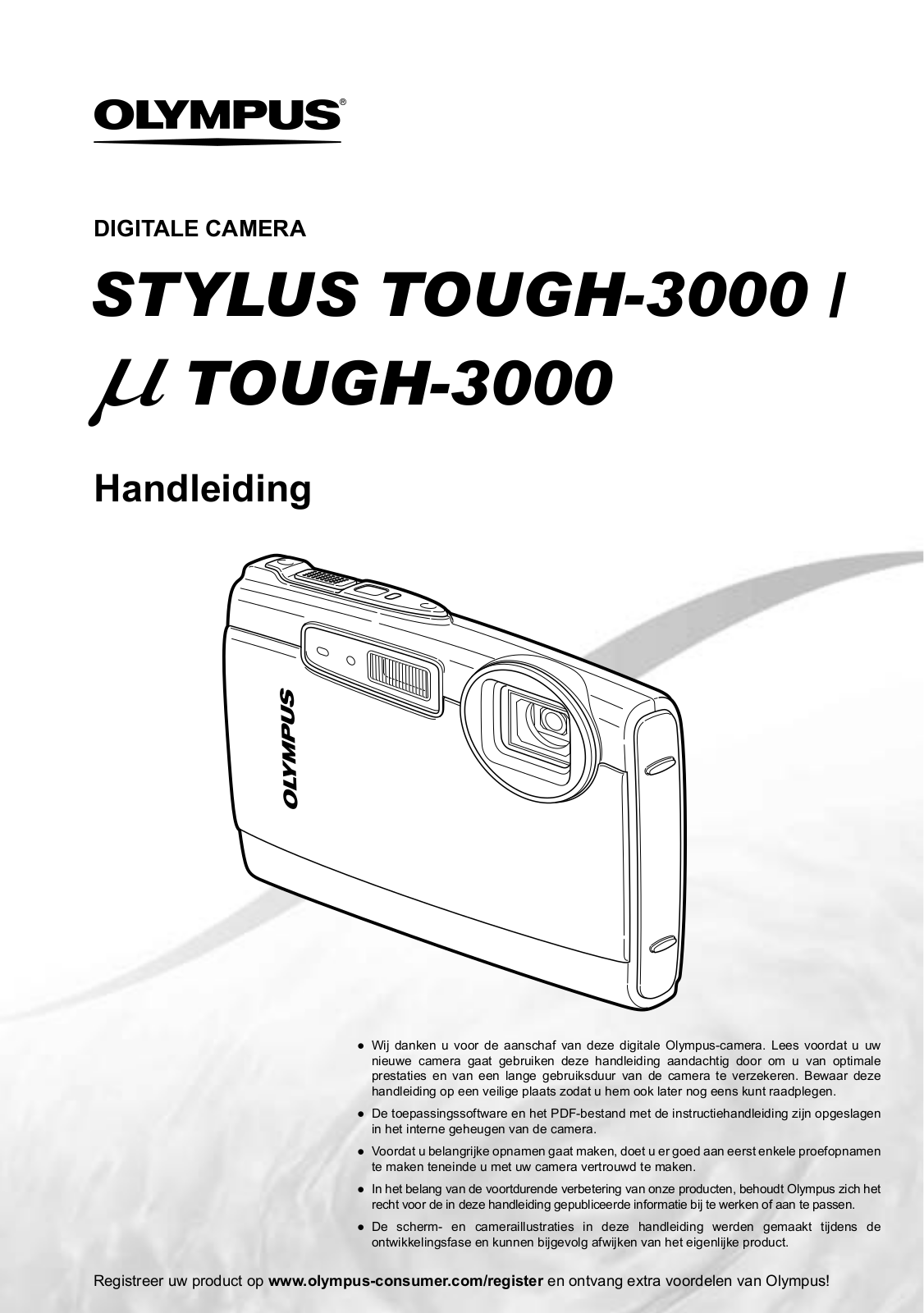 Olympus stylus tough-3000, µ TOUGH-3000 User Manual