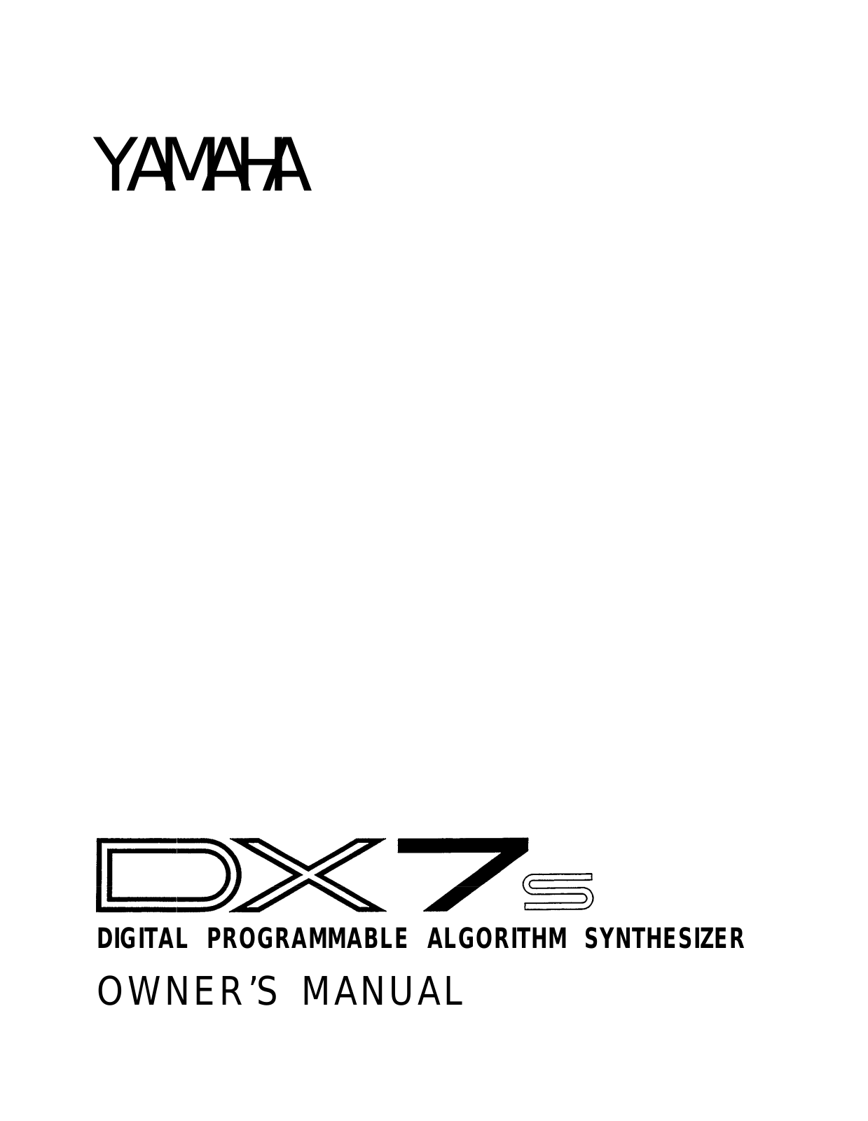 Yamaha DX7s User Manual