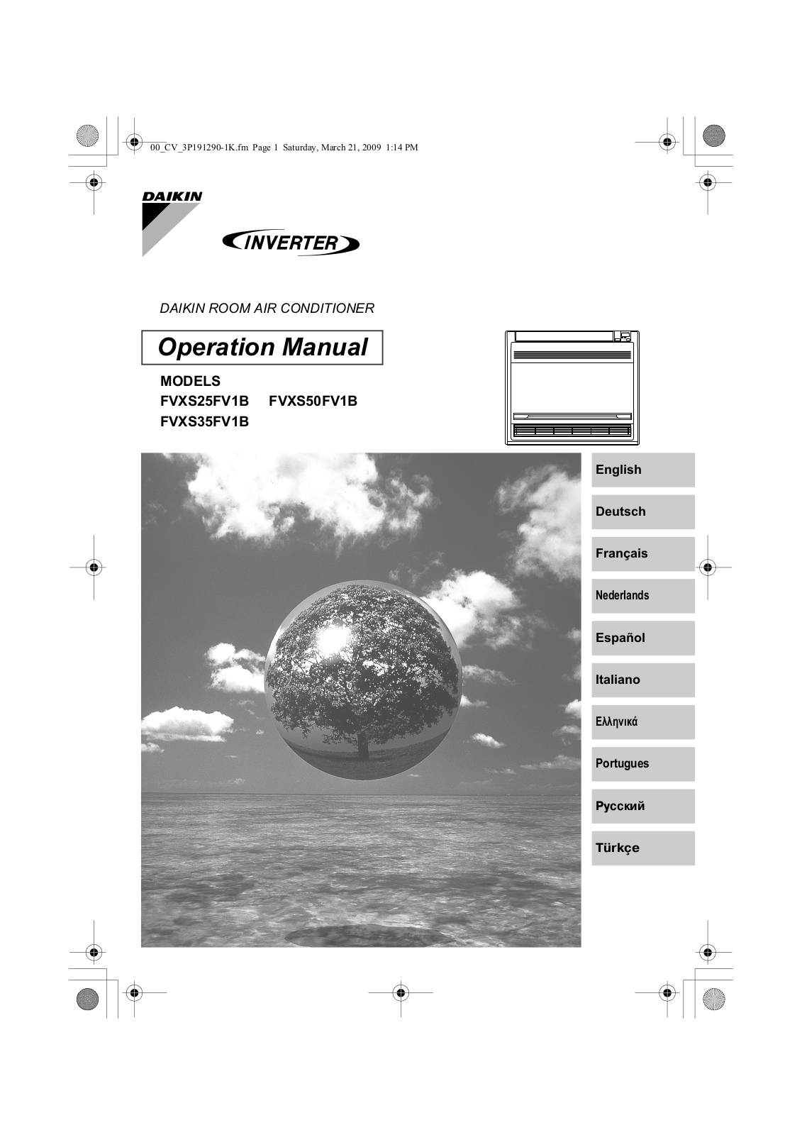 Daikin FVXS25FV1B, FVXS50FV1B, FVXS35FV1B User Manual