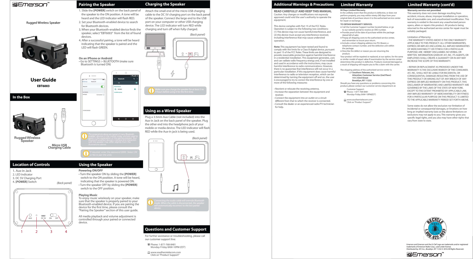 Emerson EBT6003 User Manual