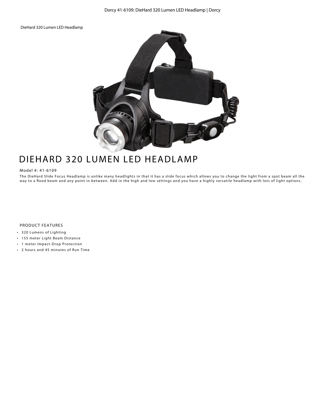 DieHard 41-6109 Data Sheet - ManualMachine.com