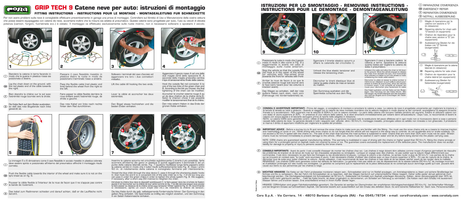 Cora Grip Tech 9 User Manual