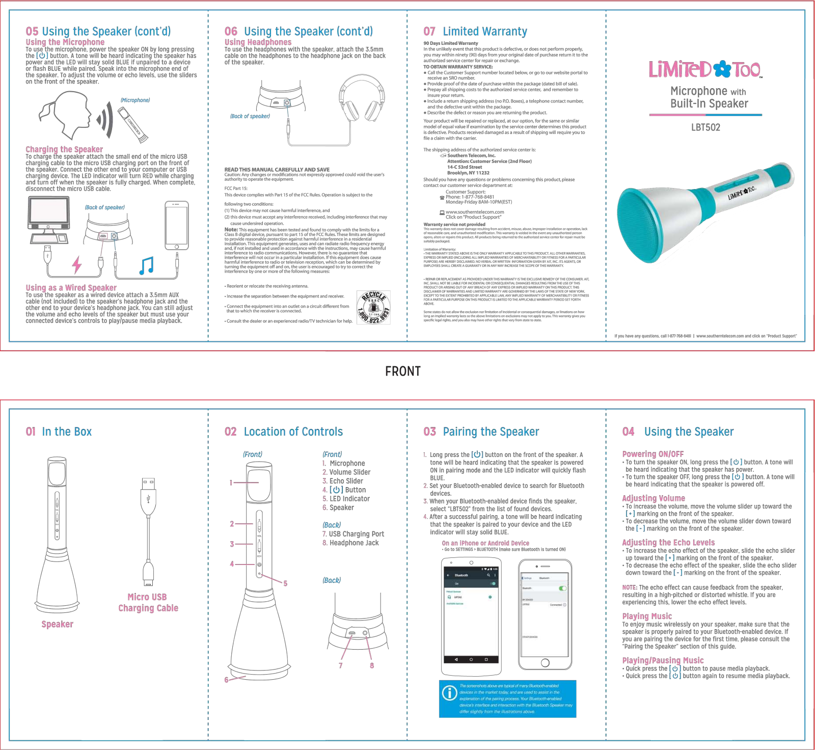 Limited TOO LBT502 User Manual