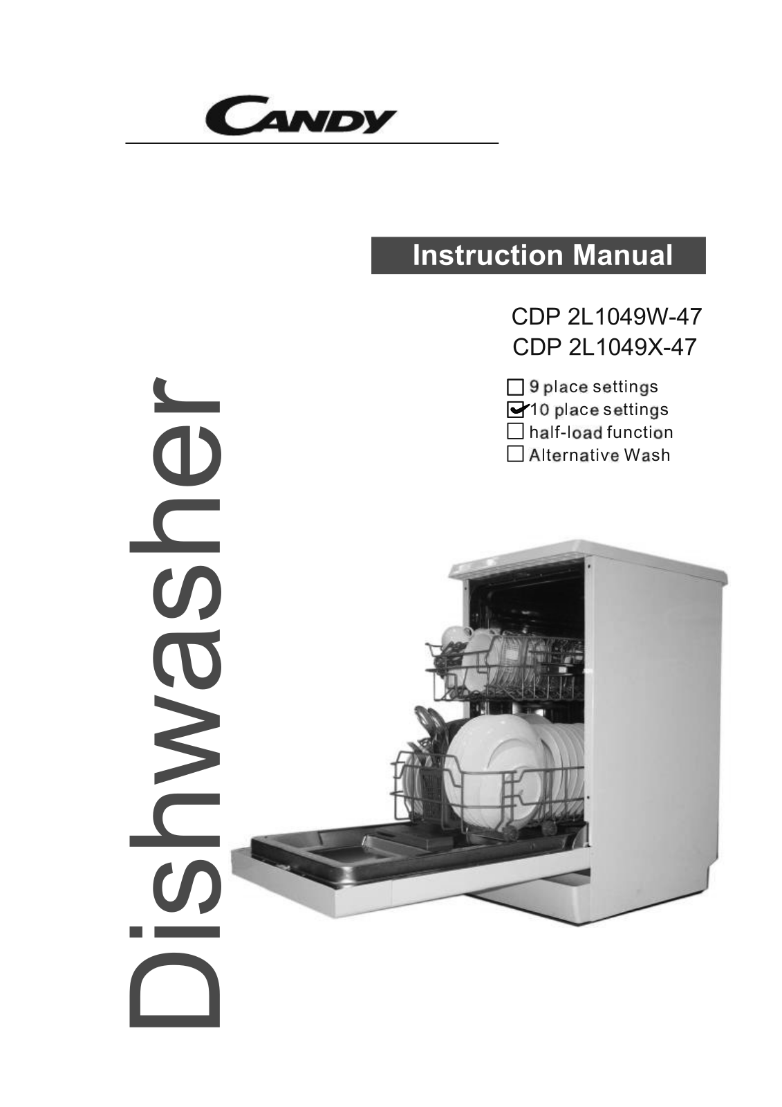 Candy CDP 2L1049W Instruction manual