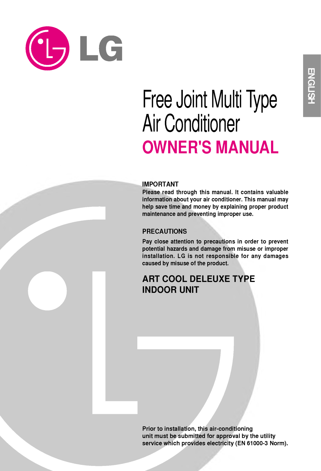 LG FMN12602RM User Manual