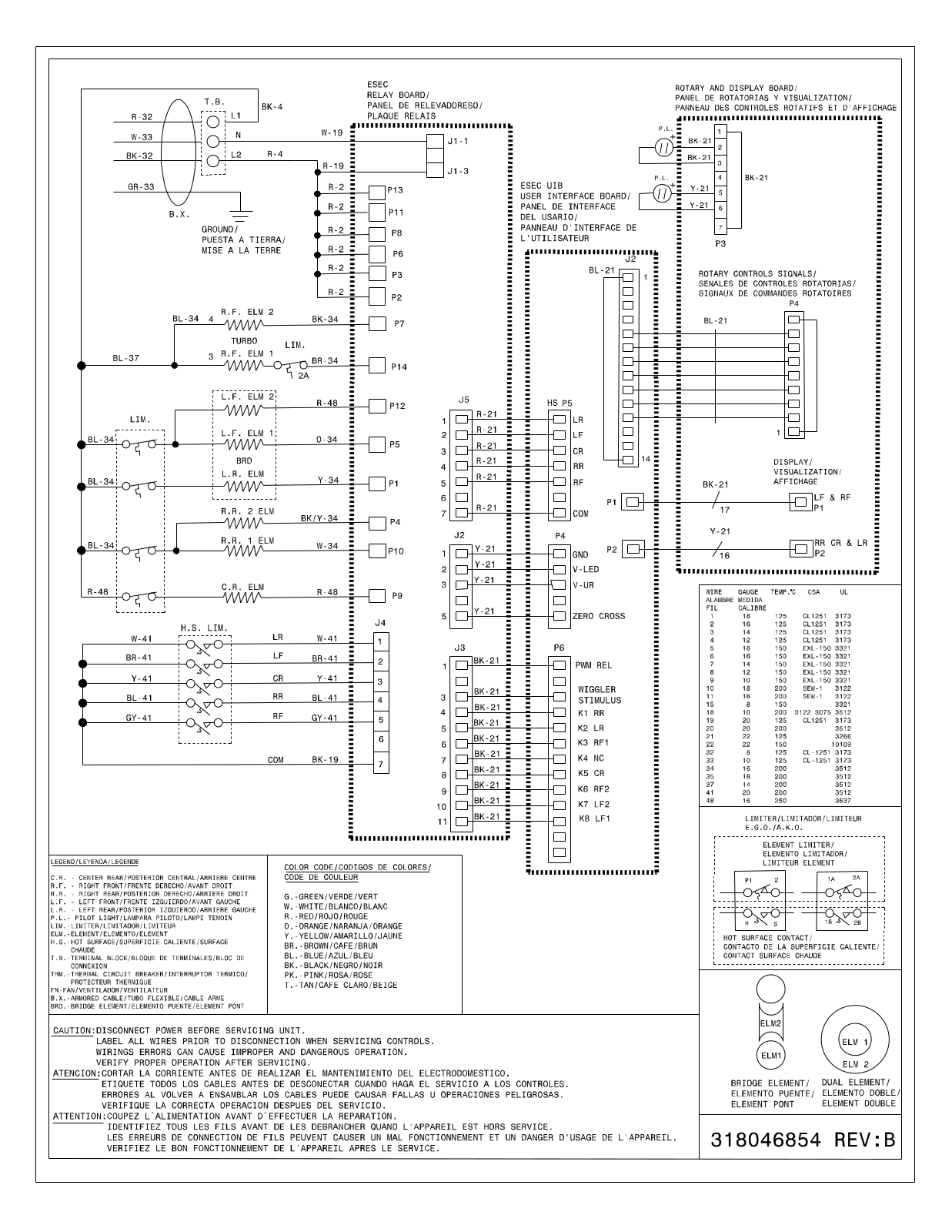 Frigidaire FPEC3685KSA Wiring Diagram