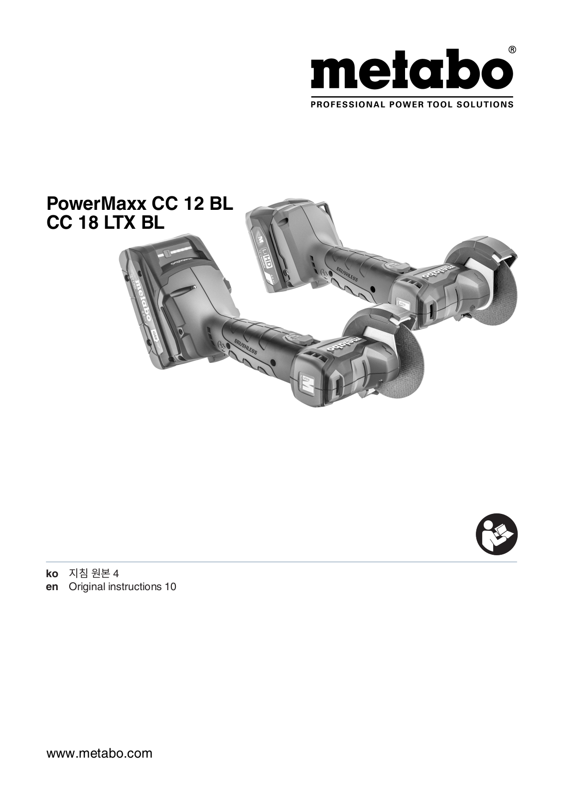 Metabo PowerMaxx CC 12 BL, CC 18 LTX BL User guide - ManualMachine.com