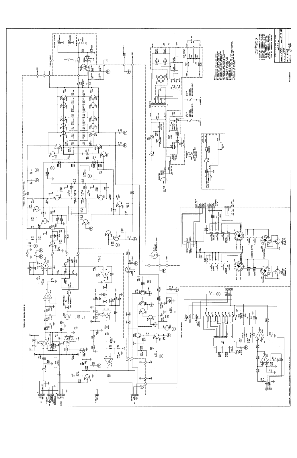 Peavey CS900 Schematic