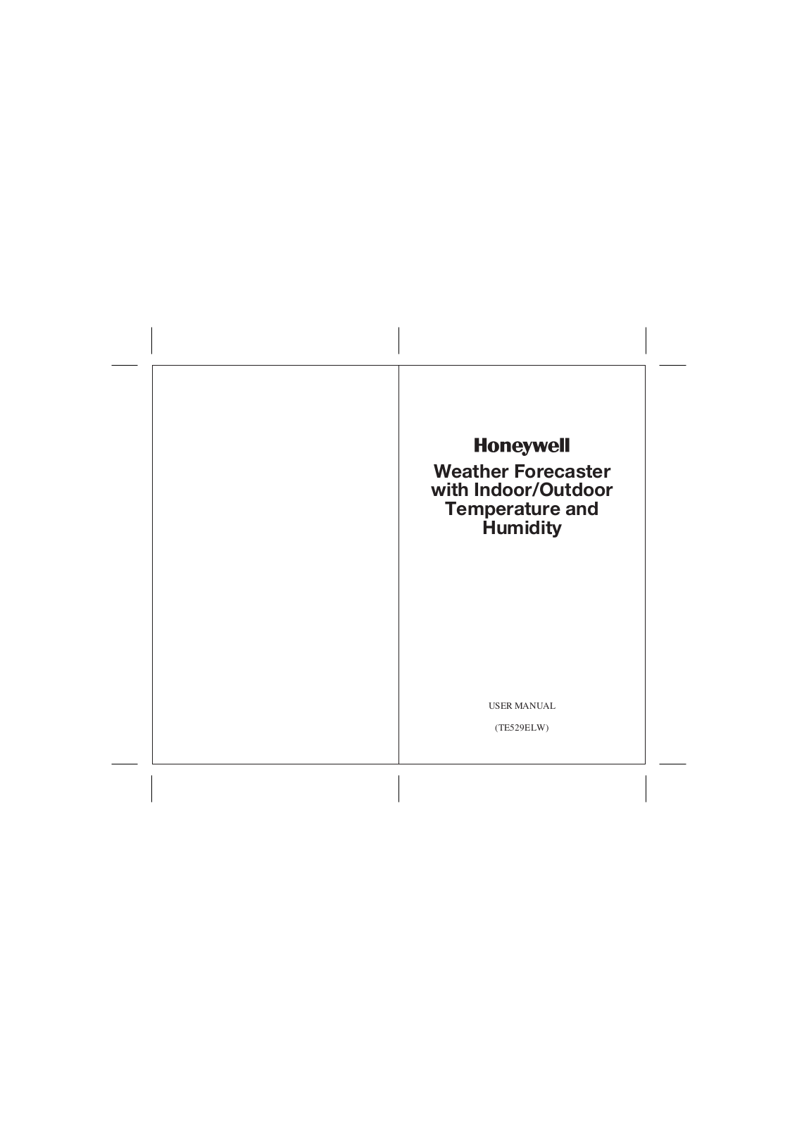 Honeywell TE529ELW, TS33 User Manual