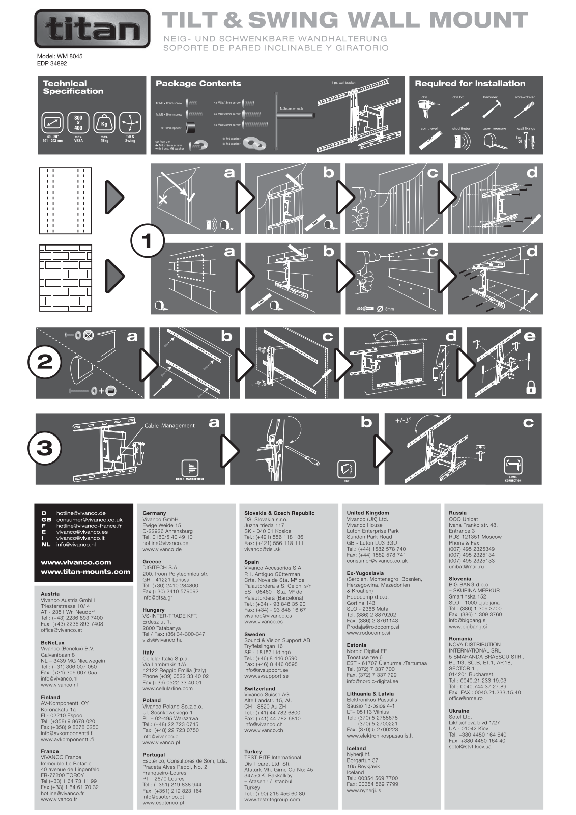 Vivanco WM 8045 User guide