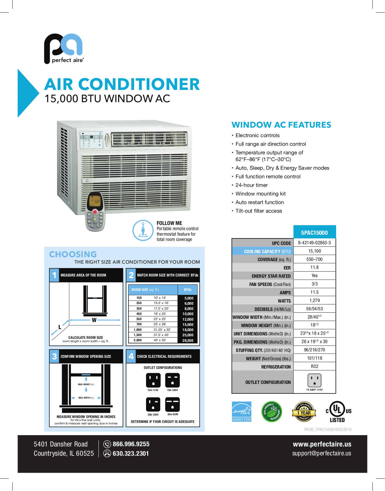 Perfect Aire PRAP1055 Specifications - ManualMachine.com
