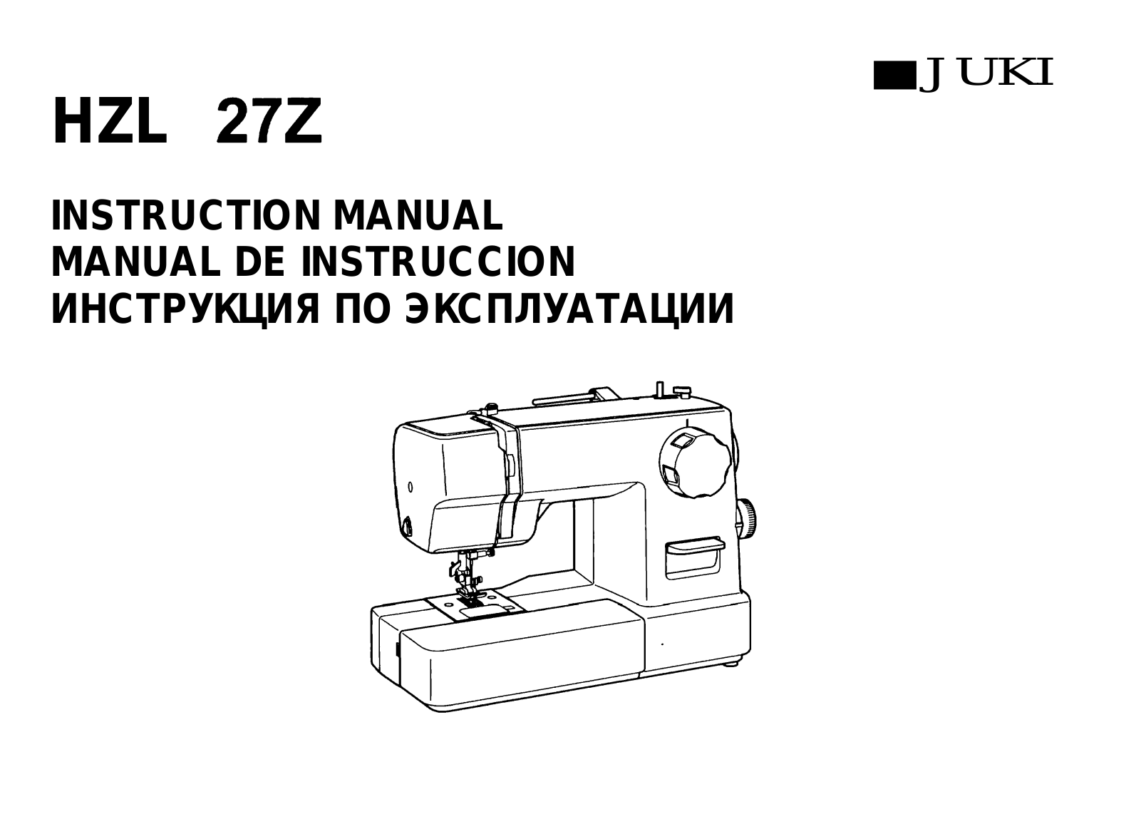 Juki HZL-27Z User Manual