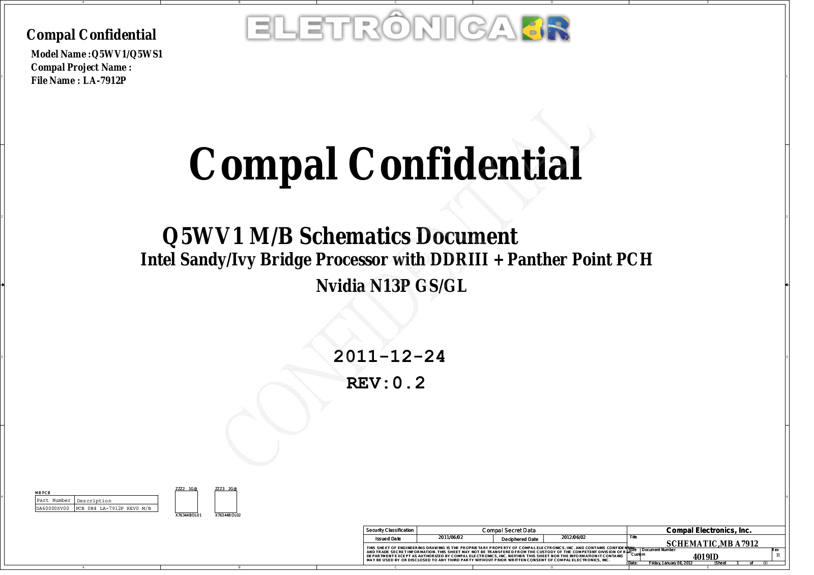 Acer Aspire E1 V1 V3-531 Schematic