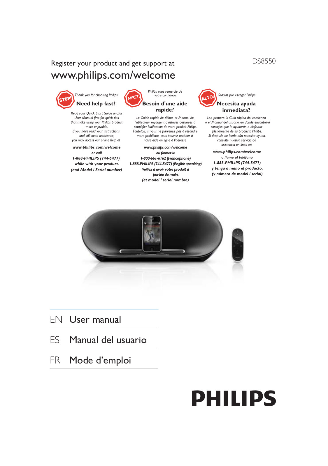 Philips DS8550 User Manual