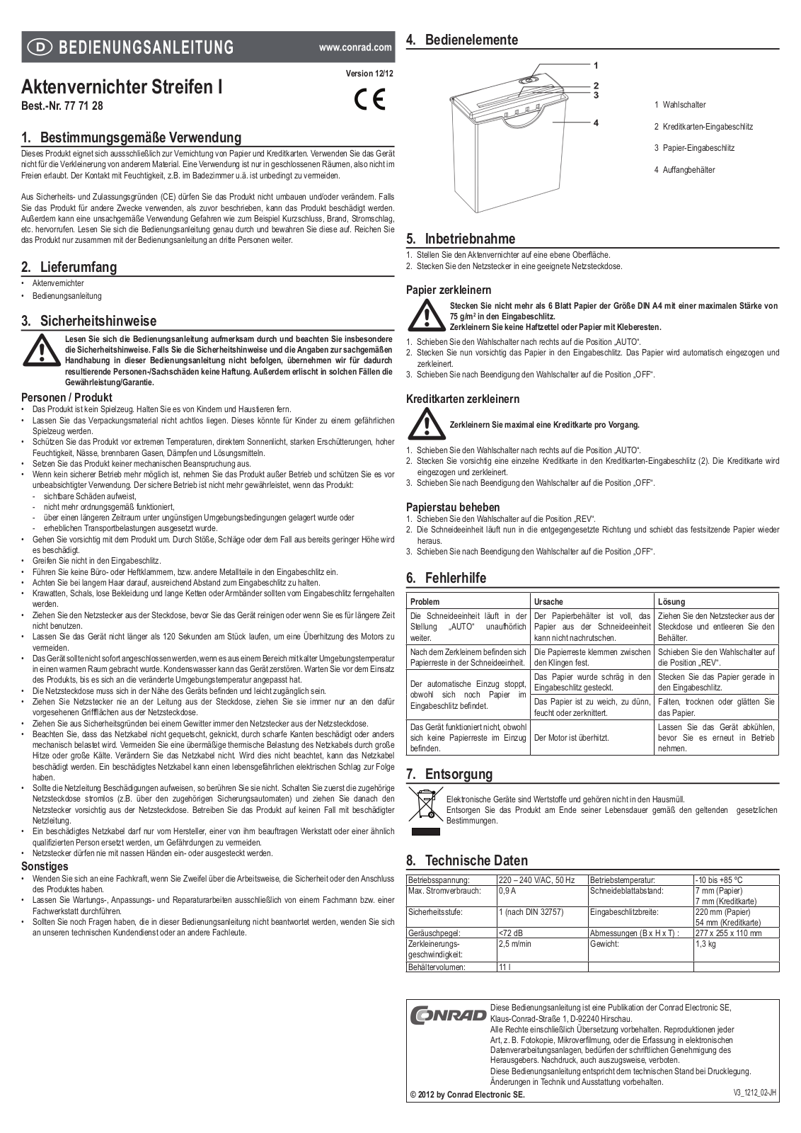 Conrad Streifen I User Manual