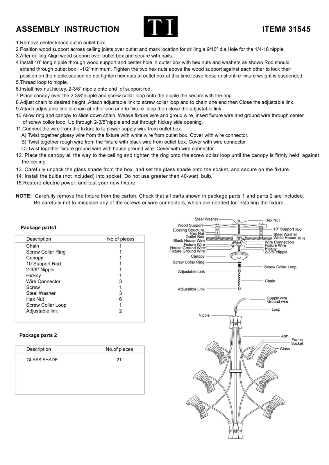 Triarch 31545 User Manual