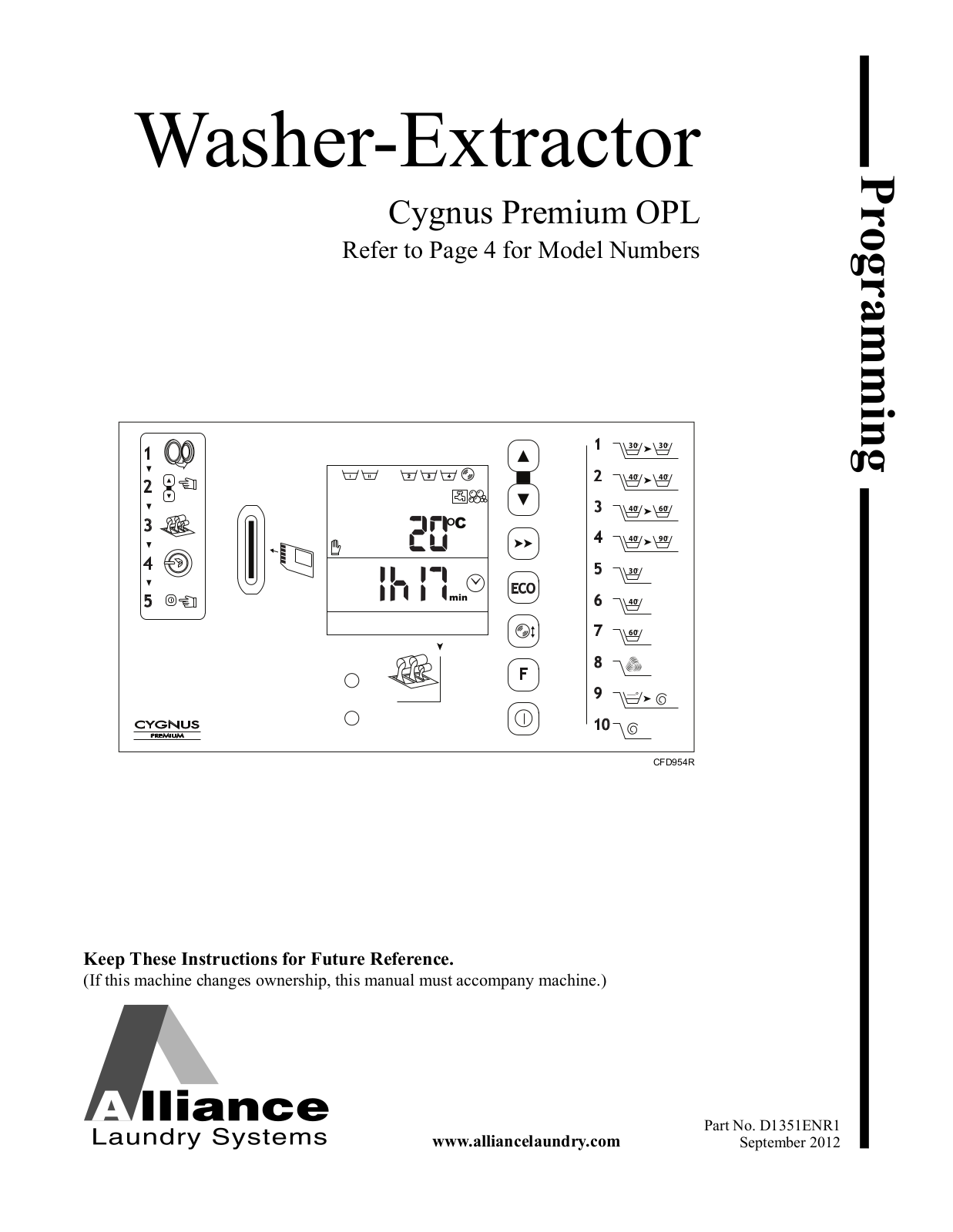 Alliance WD75_CYGNUS-PREM-Extractor Parts Diagram