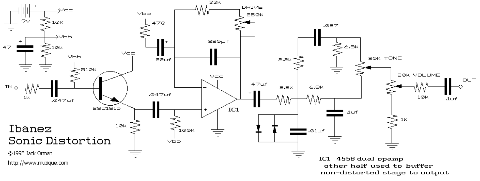 Ibanez sd2 schematic