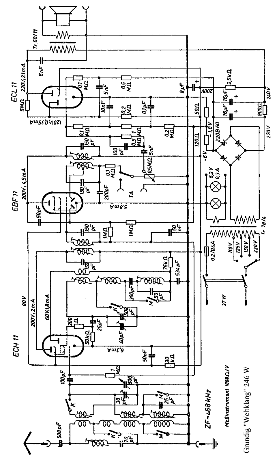 Grundig WELTKLANG-246-W Schematic