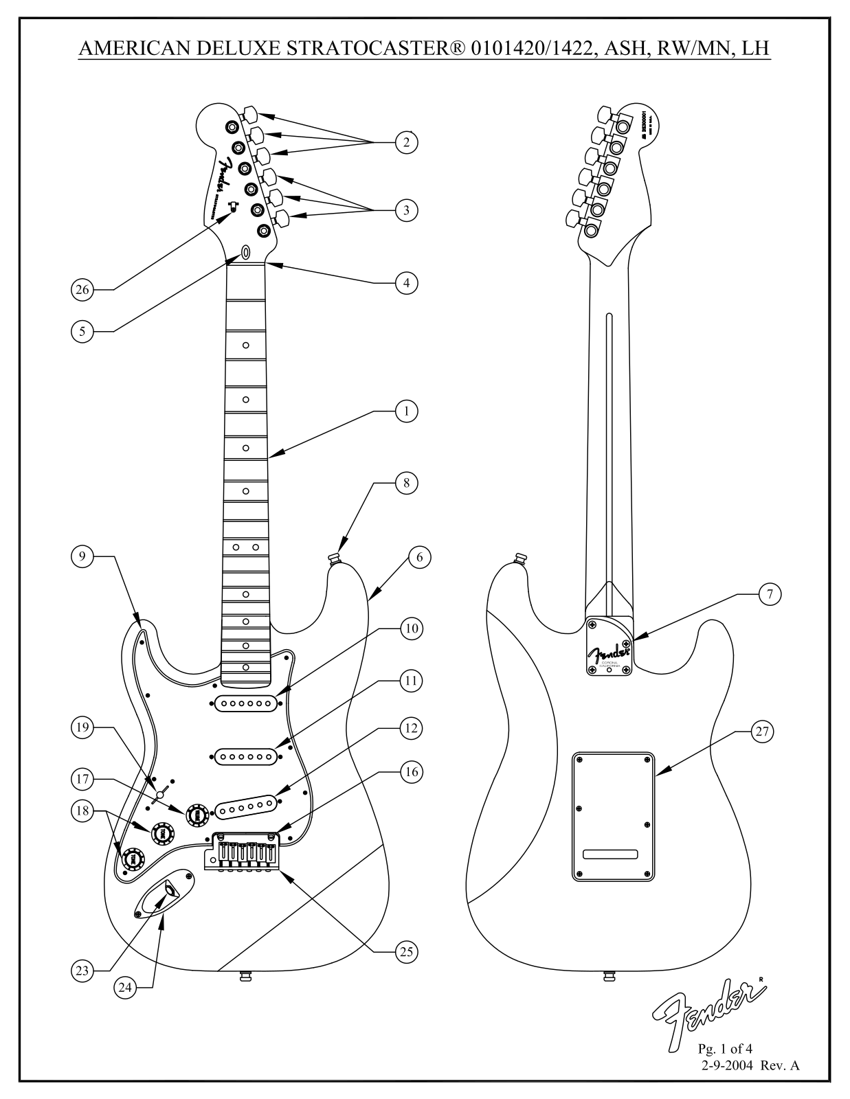 Fender American-Deluxe-Stratocaster Service Manual