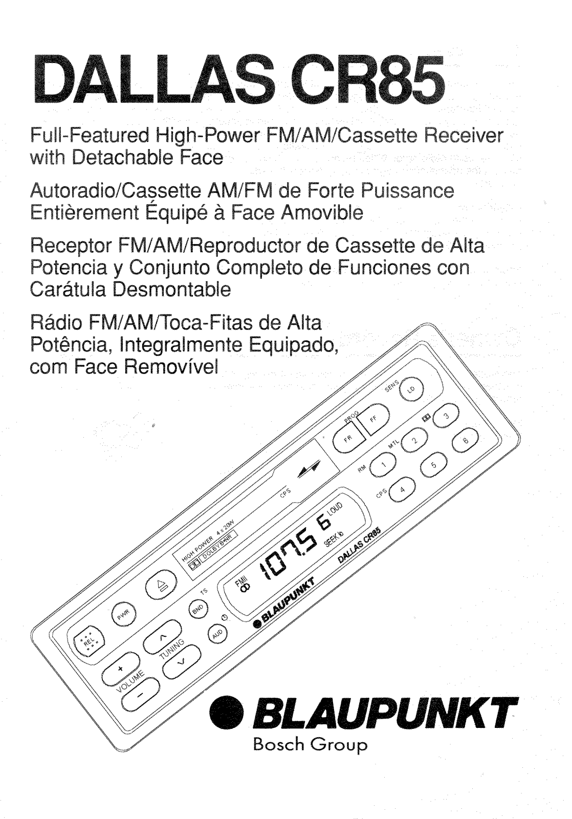 Blaupunkt CR85 User Manual