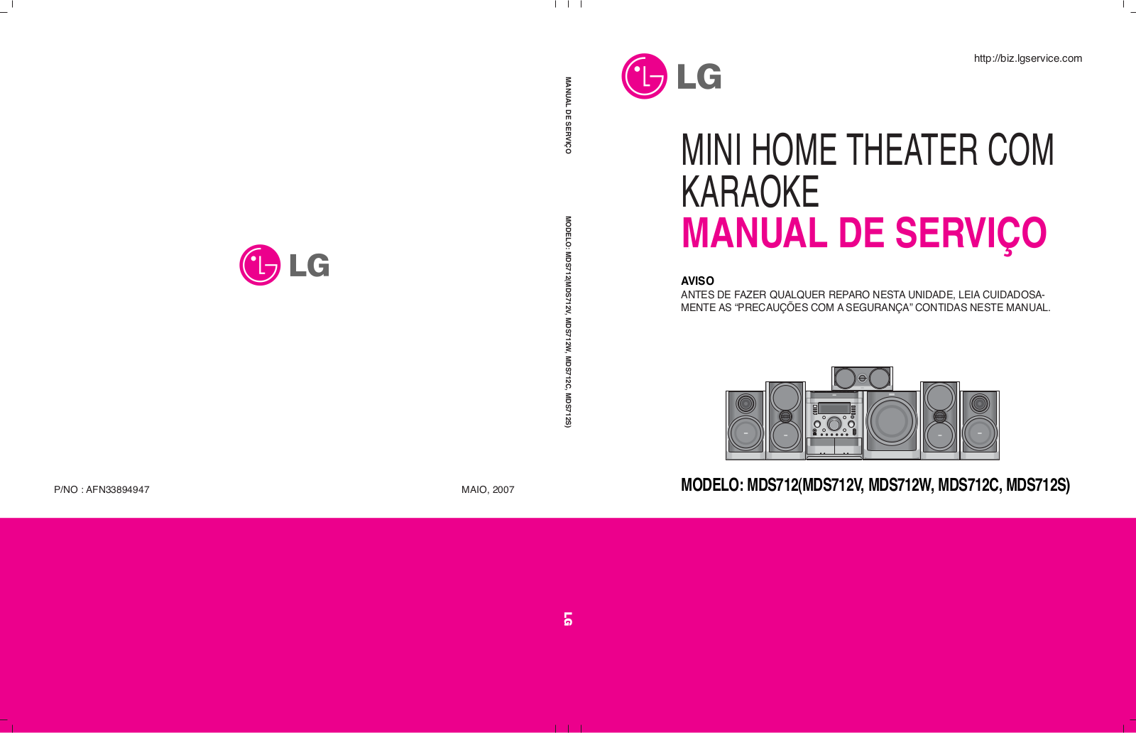 LG MDS712, MDS712V, MDS712W, MDS712C, MDS712S Service Manual