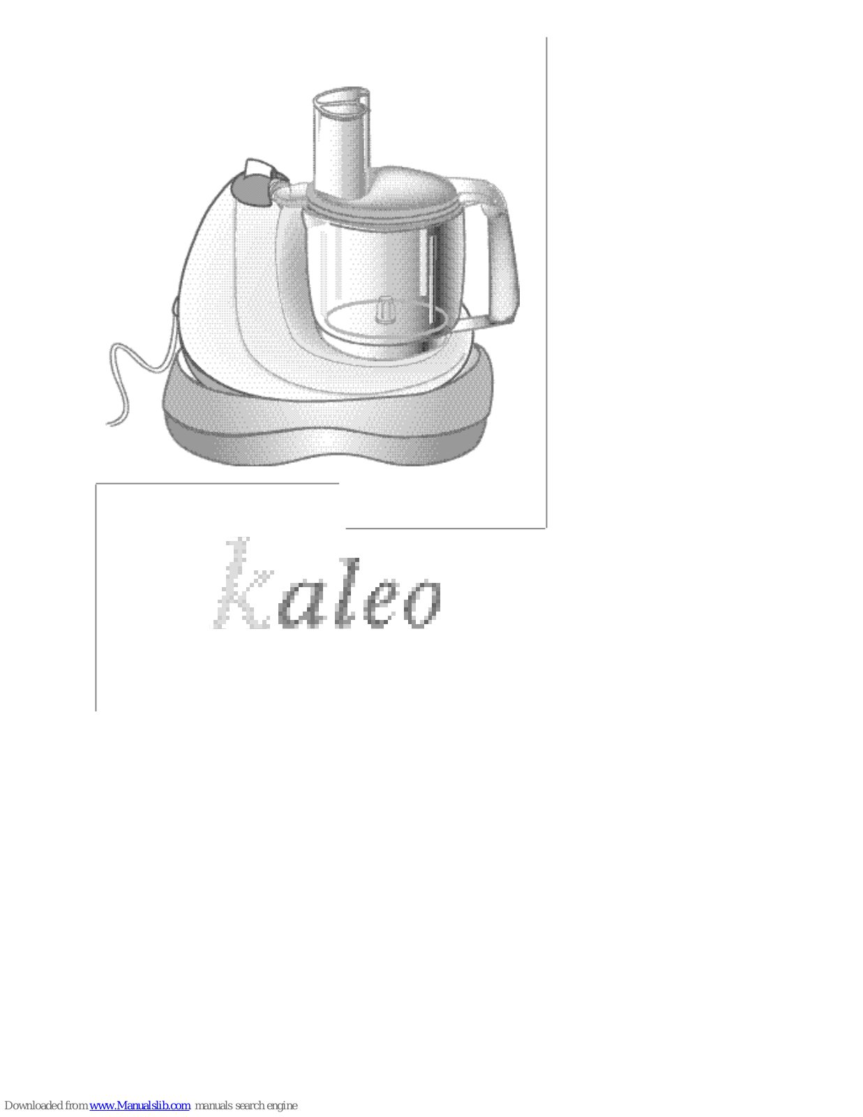 TEFAL 16762 - SCHEMA, KALEO User Manual