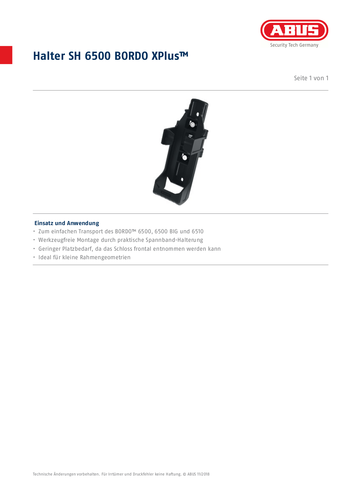 ABUS SH 6500 Service Manual