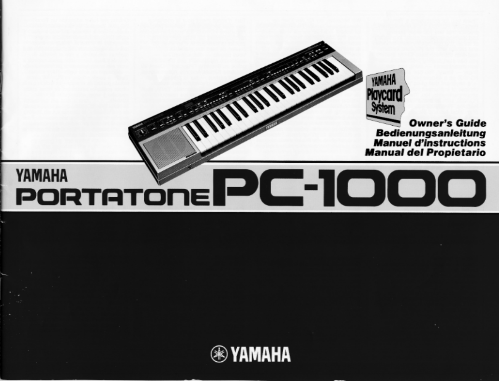 Yamaha PC1000, PC1000E User Manual