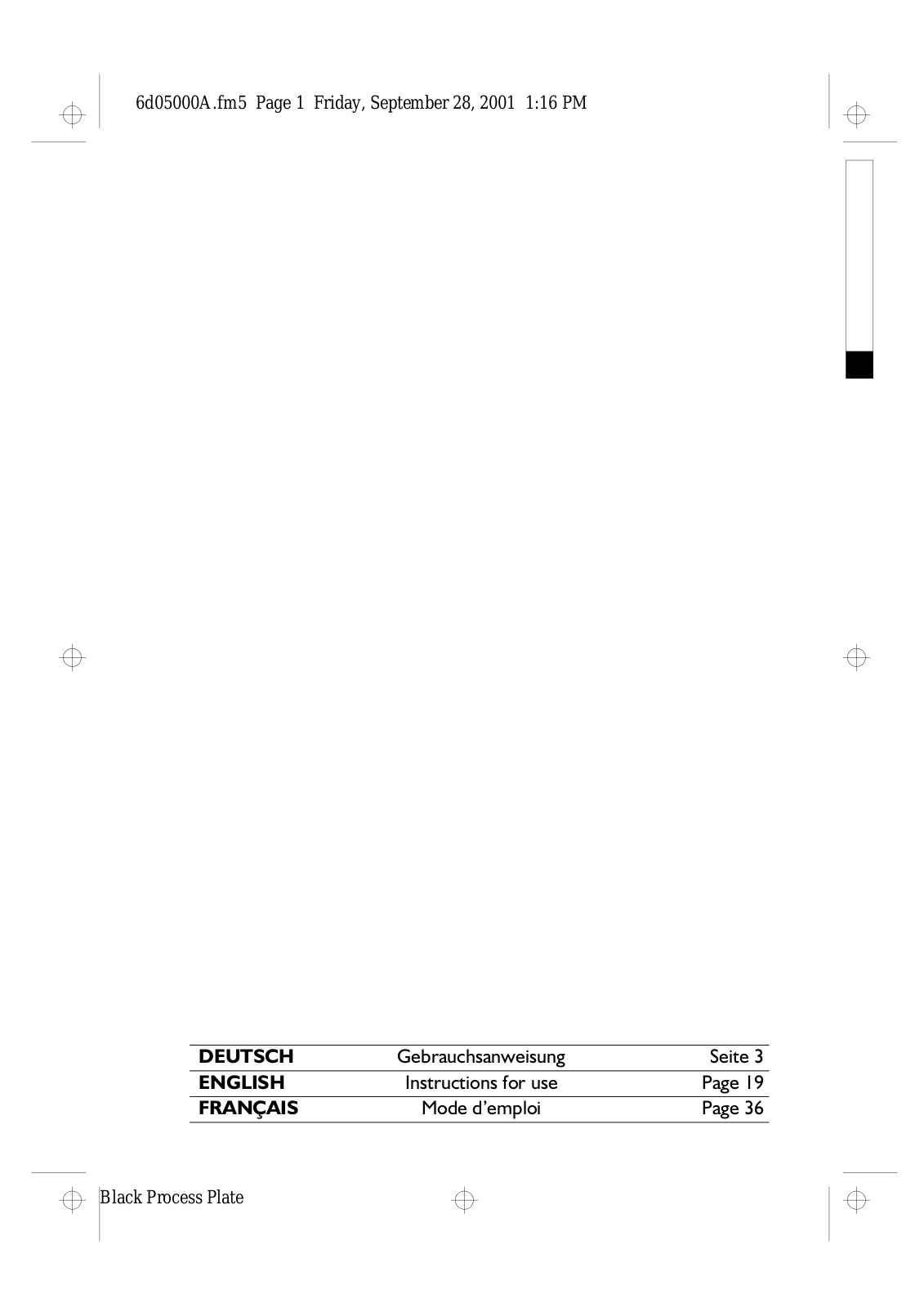 Whirlpool FL 1050, FL 1266, MIA 5001, FL 856, FL 506 INSTRUCTION FOR USE