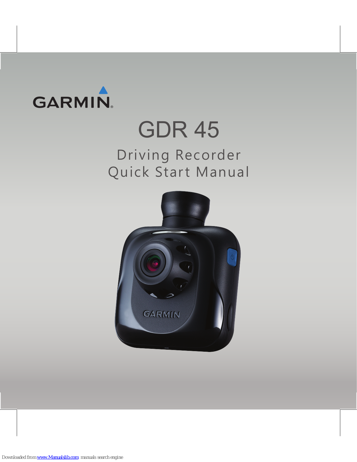 Garmin gdr 45 Quick Start Manual