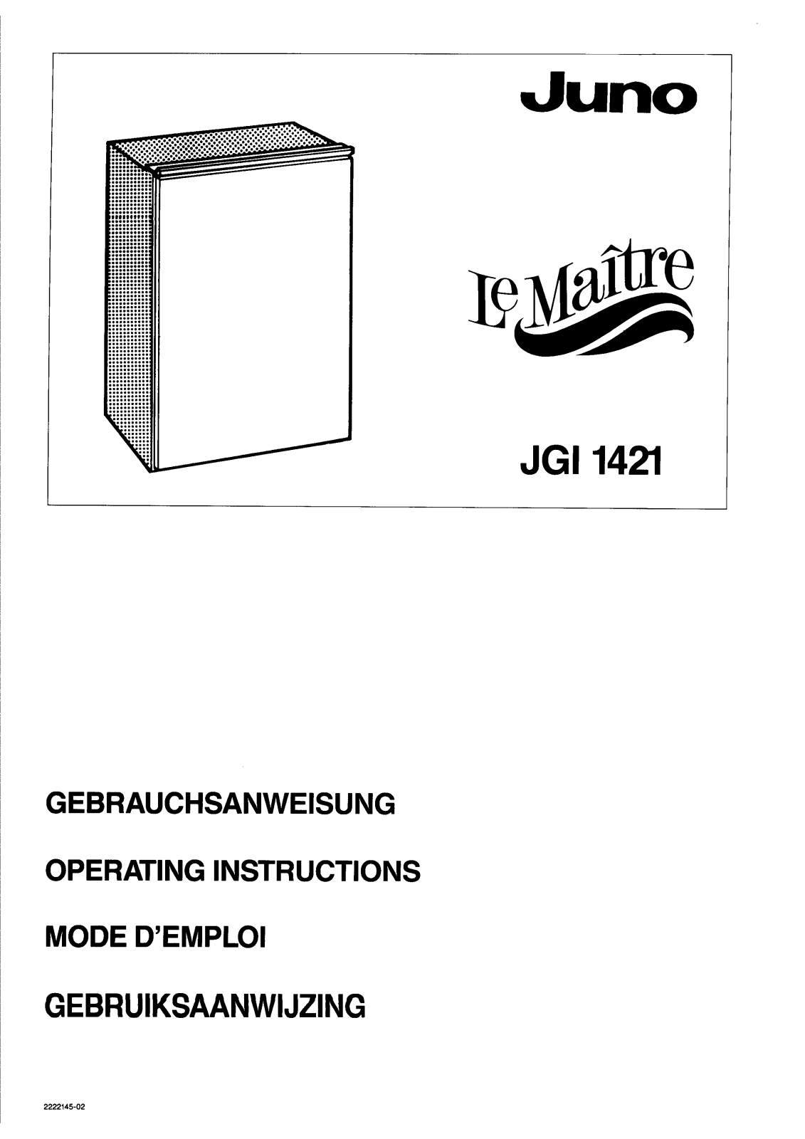 Juno JGI 1421 User Manual