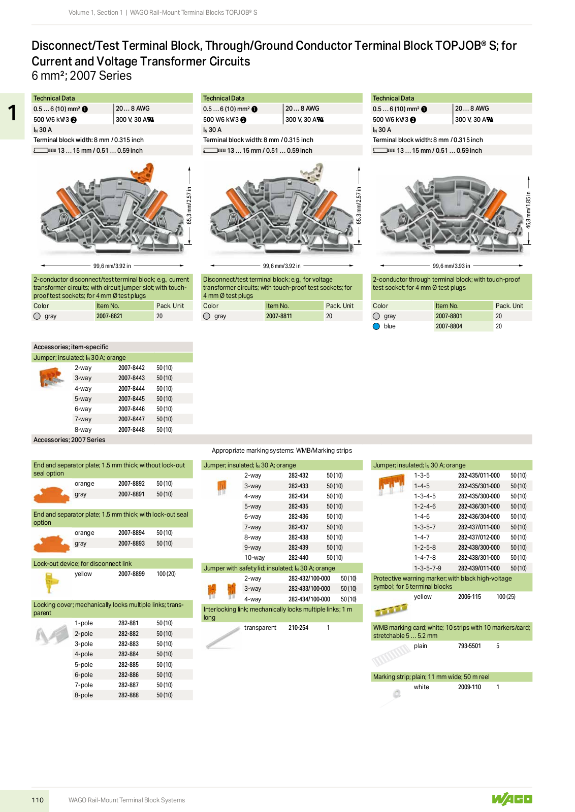 Wago 2007 Series Catalog Page