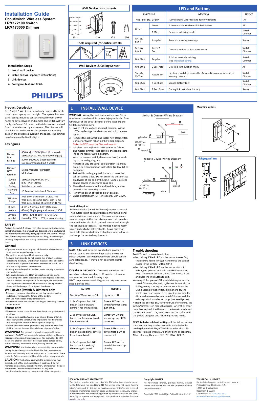 Philips LRD1730, LRA1721 User Manual