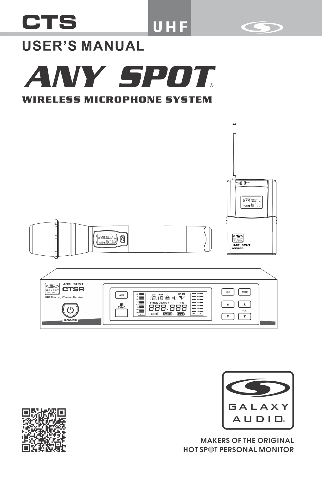 Galaxy Audio CTSR, HH85 Users Manual