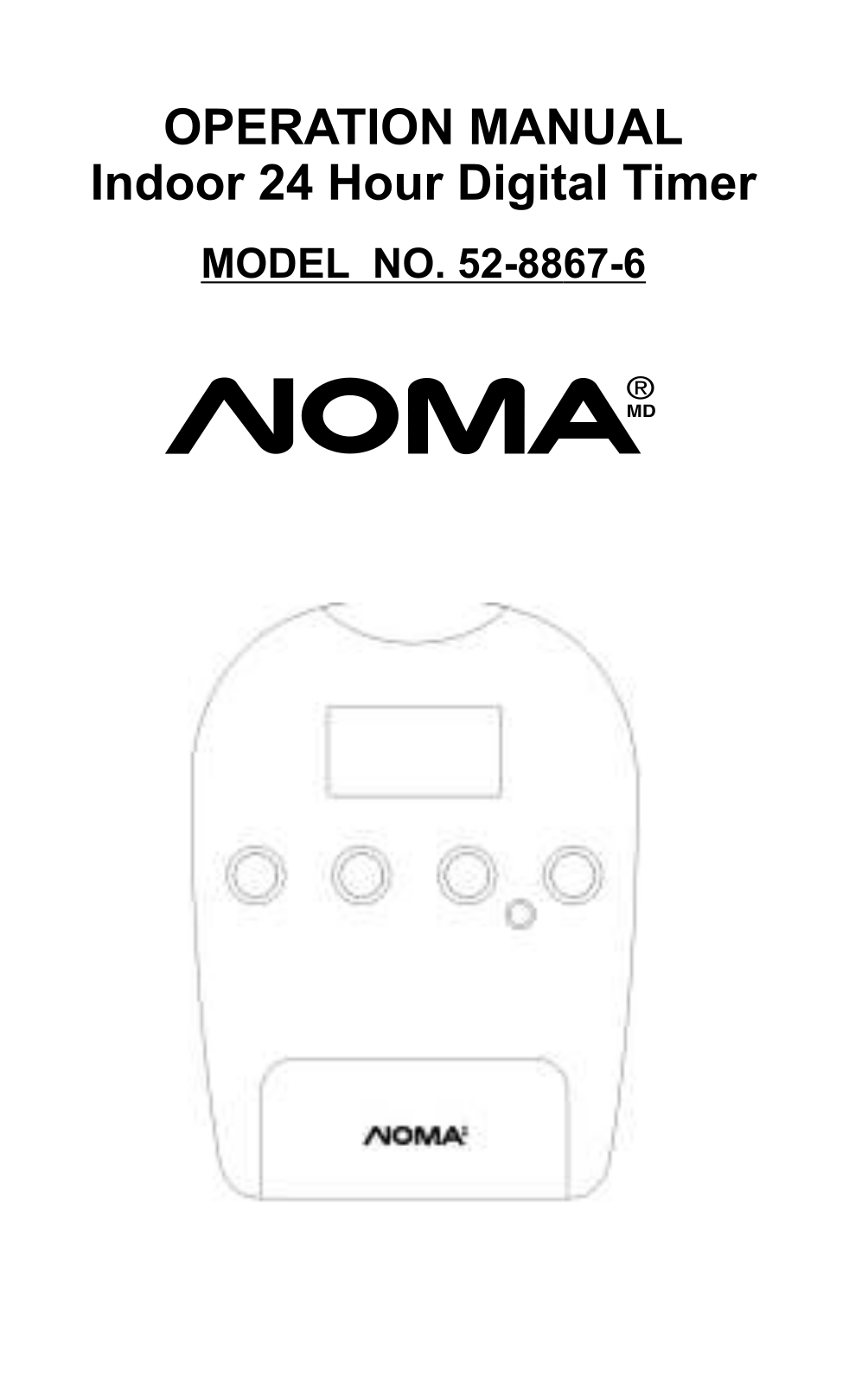 Noma 52-8867-6 User Manual
